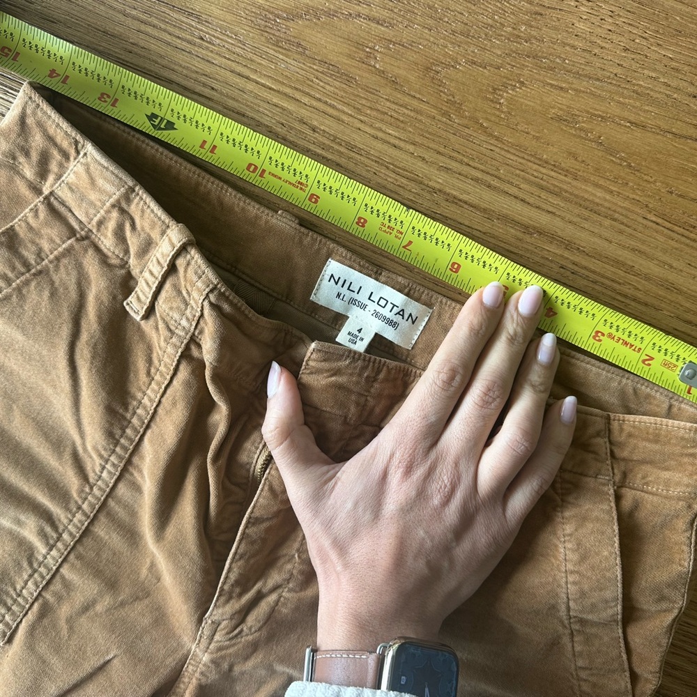Nili Lotan Men's Camel Cotton Chinos